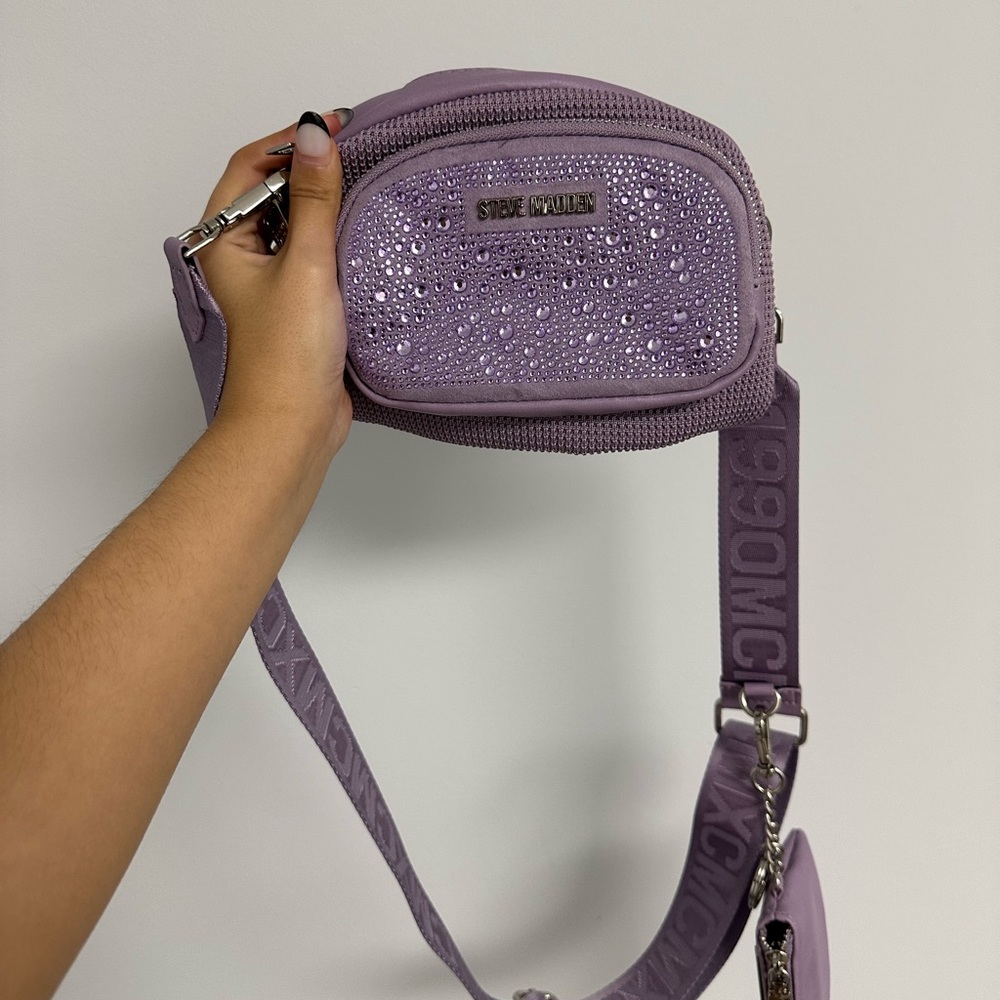 Steve Madden purple rhinestone crossbody